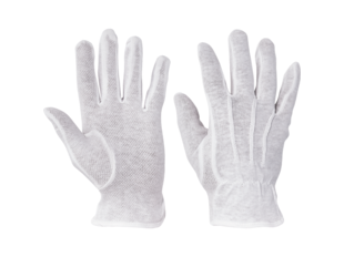 FF BUSTARD LIGHT rukavice,PVC terčíky, bílé