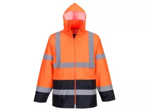 PW H443 bunda lehká nepromok Hi-Vis Oranž/tm.modrá