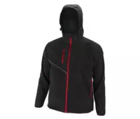 BNN FORCE Jacket black/red bunda softshell černá-5